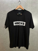 Camiseta Hocks Logo Letter Preta