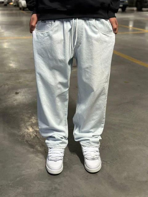 Calça Jeans Hocks Baggy Cinza Claro