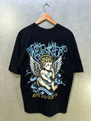 Camiseta Oversized Trip Side Anjo do Gueto Preta