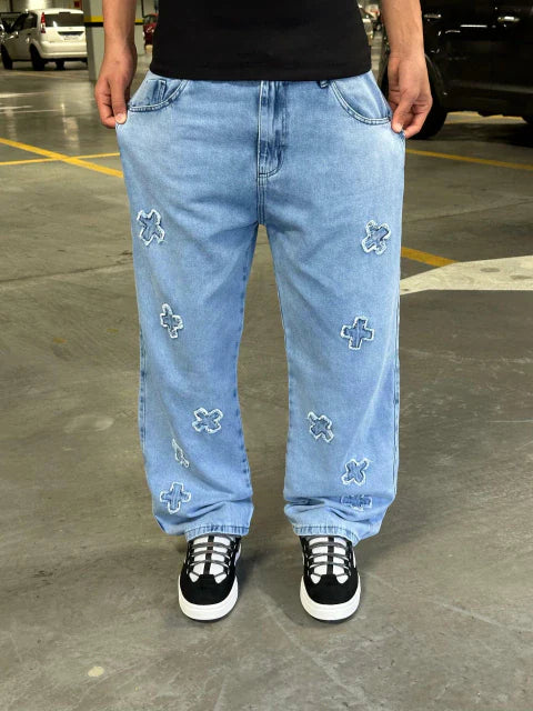 Calça Baggy Patchwork SKY