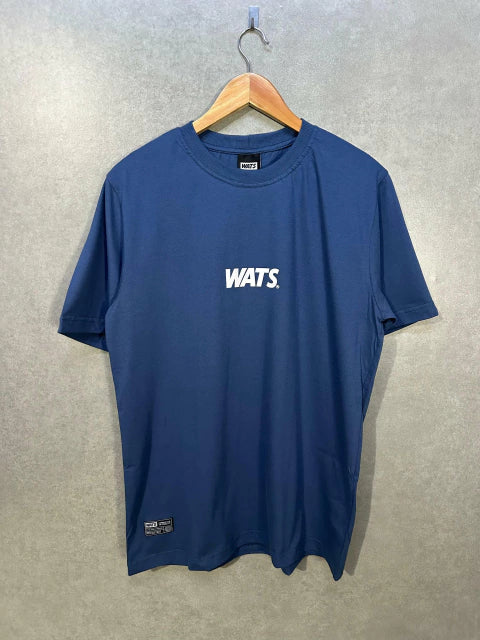 Camiseta Wats Logo Central - Azul Jeans