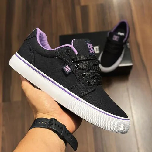 Tênis dc shoes anvil tx la black black lilac