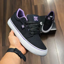 Tênis dc shoes anvil tx la black black lilac