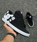 Tênis dc shoes new court graffik sd black white