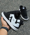Tênis dc shoes new court graffik sd black white