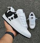 Tênis dc shoes new court graffik sd white black